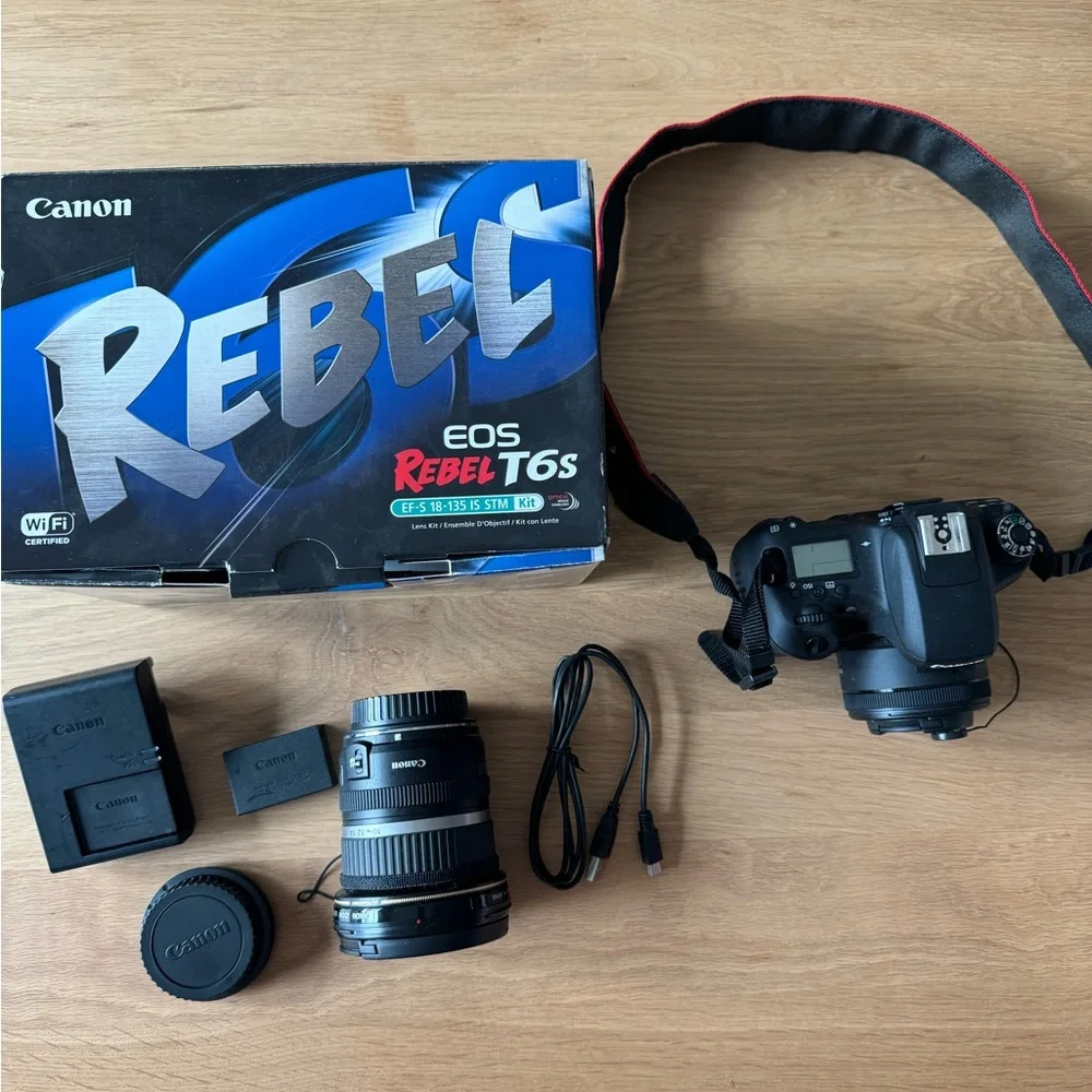 Canon EOS Rebel T6s Digital SLR + 2 lenses